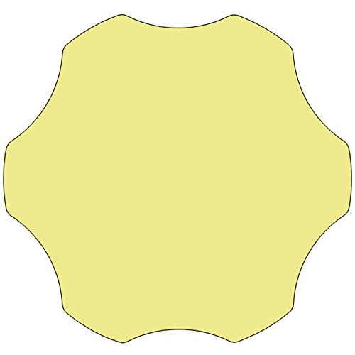 Flash Furniture Wren 60'' Flower Yellow Thermal Laminate Activity Table - Standard Height Adjustable Legs