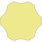 Flash Furniture Wren 60'' Flower Yellow Thermal Laminate Activity Table - Standard Height Adjustable Legs