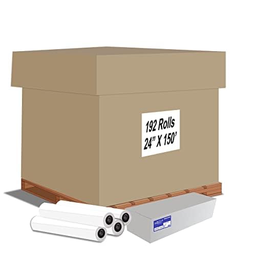 Alliance Wide Format Paper Cad Bond Rolls (20Lb | 192 Rolls, 24 In X 150 Ft 2' Core)