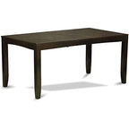 East West Furniture LYBO5-CAP-C Lynfield 5 Piece Room Set Includes a Rectangle Kitchen Table with Butterfly Leaf and 4 Linen Fabric Upholstered Dining Chairs, 36x66 Inch