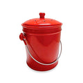 Natural Home 1Gallon Ceramic Compost Bin in Red