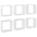vidaXL Wall Cube Shelves 6 pcs High Gloss White 11.8"x5.9"x11.8"