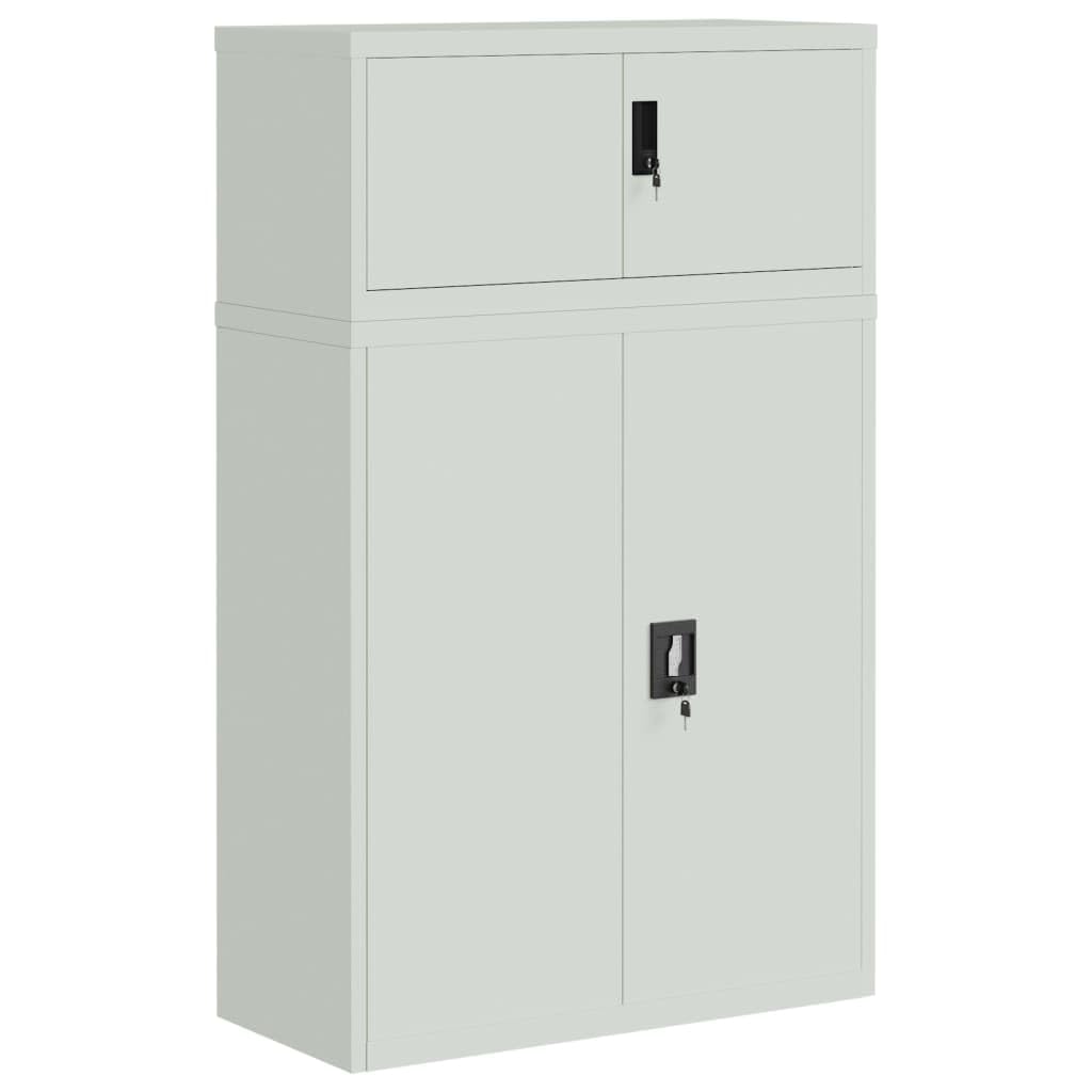 vidaXL Filing Cabinet Light Grey 90 x 40 x 145 cm Steel