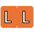 Tabbies Barkley Abkm Compatible 71620 Series Alpha Labels, Light Orange 'L', 1   H X 1-1/2   W Label Size, Filing Color Code S