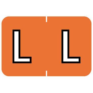 Tabbies Barkley Abkm Compatible 71620 Series Alpha Labels, Light Orange 'L', 1   H X 1-1/2   W Label Size, Filing Color Code S