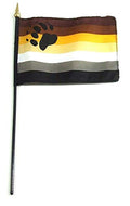 Gaysentials Stick Flag, Bear, 4 X 6, 0.60 Ounce