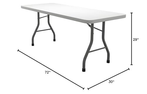 Mayline Event Series Rectangle Table 72&quot;W x 30&quot;D, White Top/Dark Gray Base