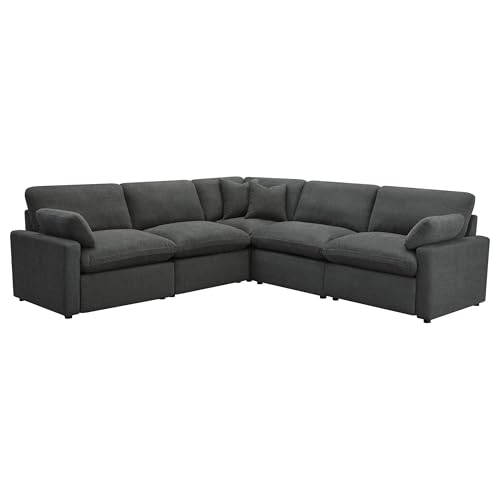 Coaster Home Furnishings Collins 5-Piece Modular Power Reclining Sectional Dark Grey