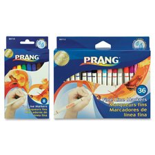 Prang Washable Markers, Fine Point, 36 Assorted Colors, 36/Set
