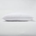 HomeRoots White 100% Cotton Premium Lux Siberian Down Queen Size Medium Pillow