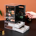 CasaFoyer Acrylic Transparent Jewelry & cosmetic Storage Box with Drawers