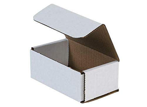 Secure Seal Shipping Boxes - 5X3X2' Mailers - White Foldable Corrugated Cardboard Packaging For Mailing, Moving, Storage, And O