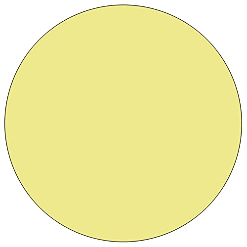 Flash Furniture Wren 48'' Round Yellow Thermal Laminate Activity Table - Height Adjustable Short Legs