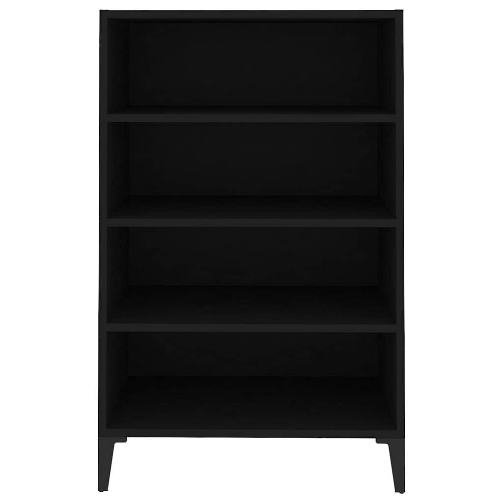 vidaXL Sideboard Black 22.4&quot;x14&quot;x35.4&quot; Chipboard