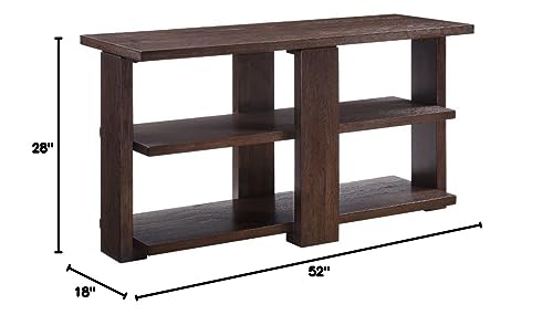 Acme Niamey 2-Shelf Wooden Living Room Console Table In Cherry