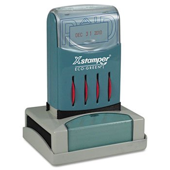 Xstamper Versadater Eco-Green Message Dater Dater,Xstmpr,Paid,Rd/Be 3491Gr (Pack Of3)