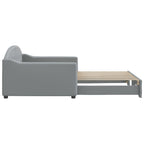 vidaXL Light Gray 2-in-1 Daybed with Trundle - Versatile Sofa Bed for Living Rooms and Bedrooms - Blends Style and Functionality