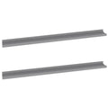 vidaXL Gray Wall Mounted Shelves - MDF Material - Ideal for Displaying Books and Home Decor - Easy to Clean (2 Pcs, 39.4"x3.5"x1.2")