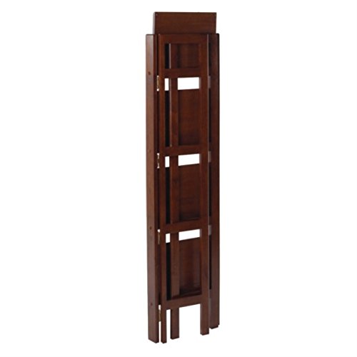 Ergode Contemporary Aaron A-Frame Shelf - 30.1' Width, 12.1' Depth - Solid Wood Frame - 3-Tier Design - 50 lbs Load Capacity - Sleek Black Finish (94852-VV)