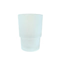 TENET Frosted Glass Bathroom Tumbler Toothbrush Holder, Chrome (Pack of 1)
