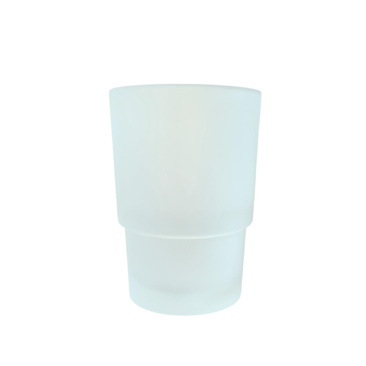 TENET Frosted Glass Bathroom Tumbler Toothbrush Holder, Chrome (Pack of 1)