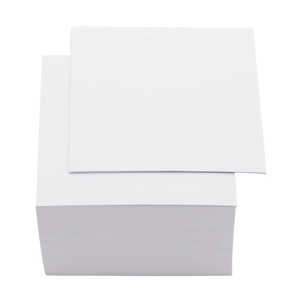 Mei Yi Tian White Blank Memo Notes Cube 3X3 Inch Office Paper Memo Sheets Non-Sticky Memo Pad Cubes For Home Office Taking Notes