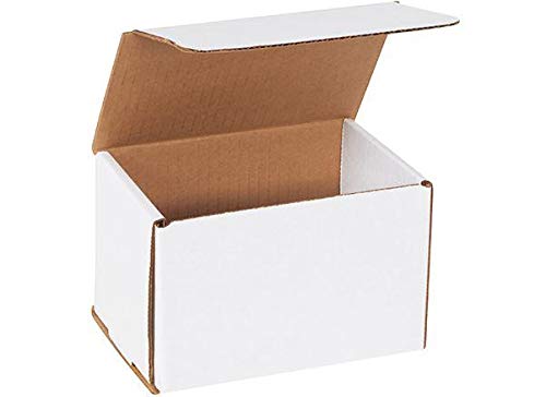 Secure Seal Shipping Boxes - 6X4X4' Mailers - White Foldable Corrugated Cardboard Packaging For Mailing, Moving, Storage, And O