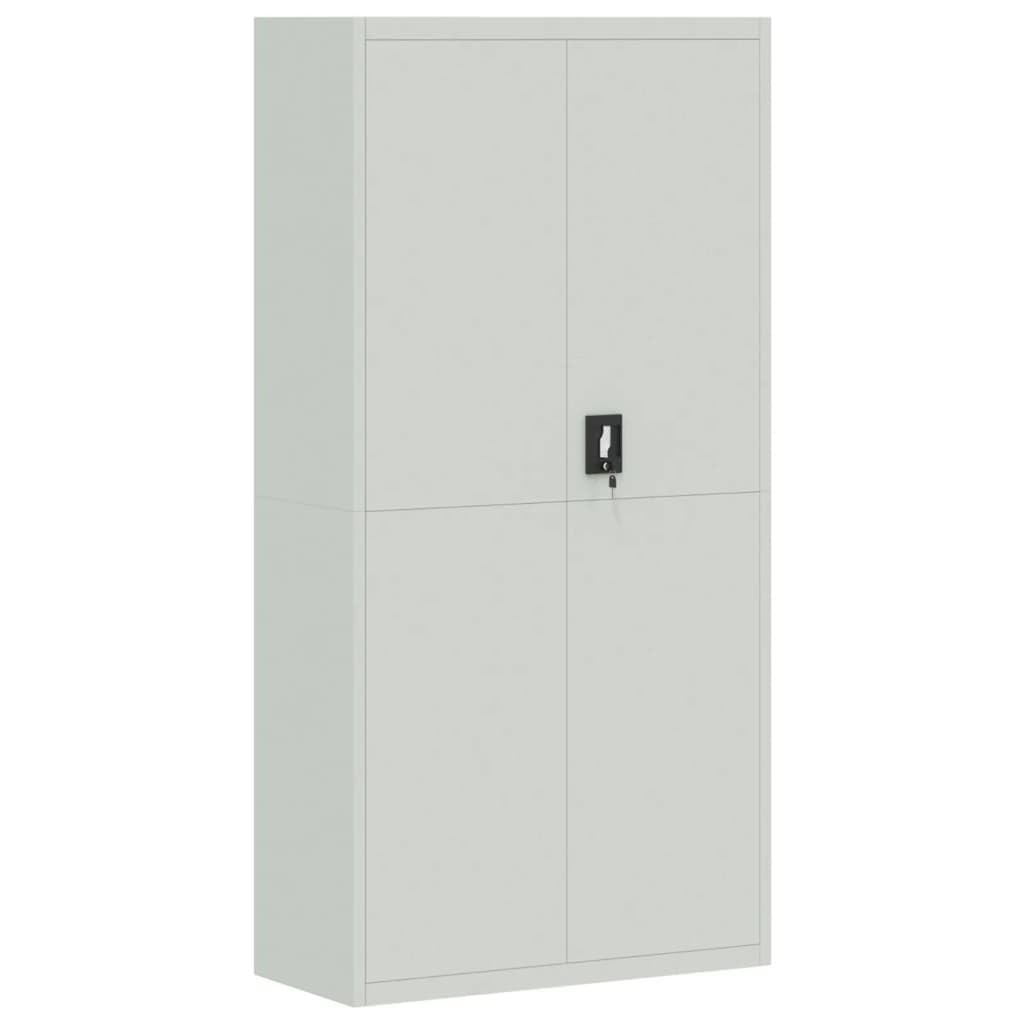 vidaXL Storage cabinet light grey 90x40x180cm steel