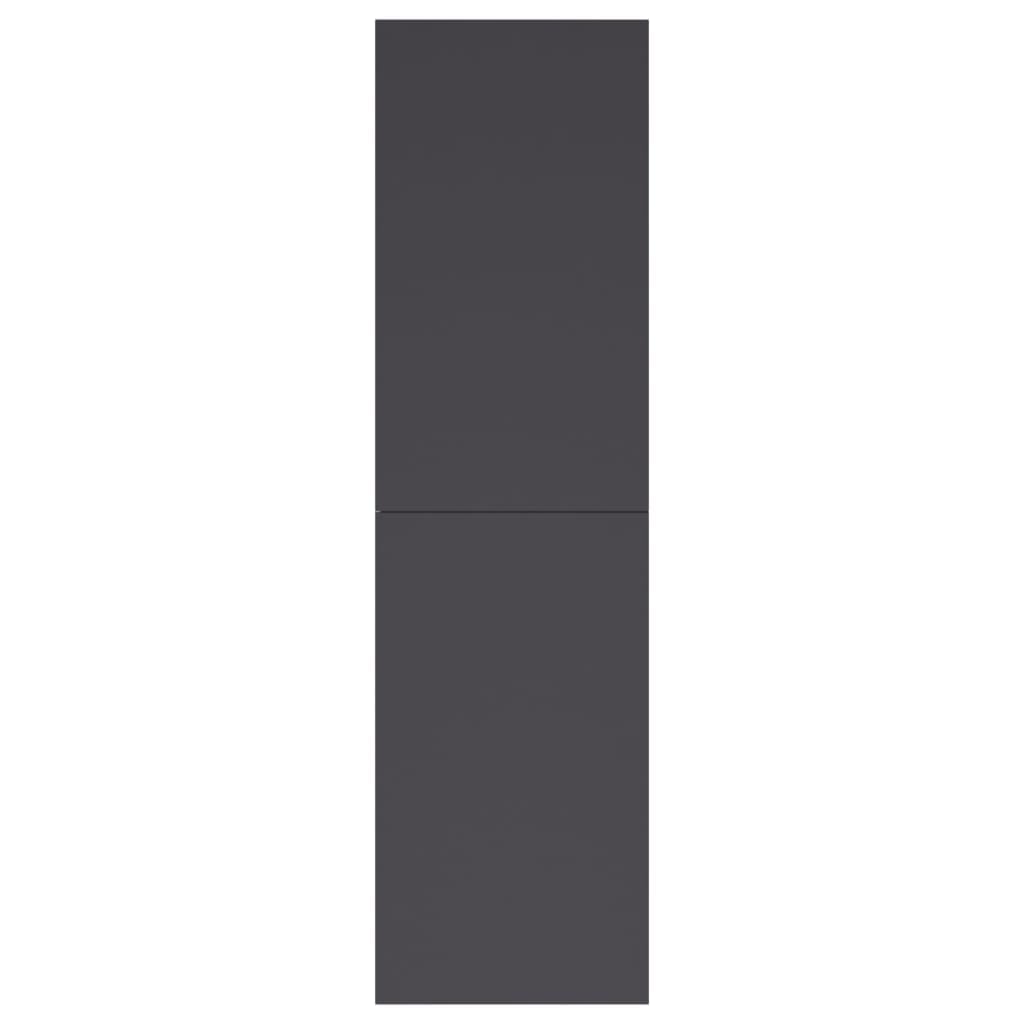 vidaXL Modern TV Stand - Gray Engineered Wood - Wall-Mounted TV Cabinet with Shelves - Assembly Required