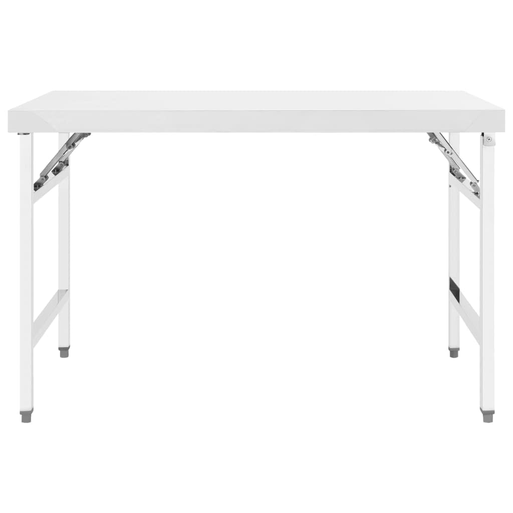 Vidaxl Kitchen Folding Work Table 47.2''X24''X32'' Stainless Steel