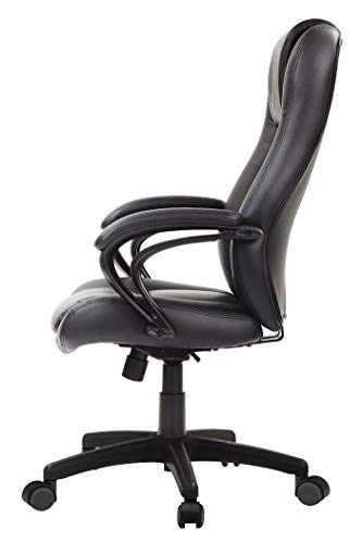 HomeRoots 26.37' x 27.55' x 41.33' Black Leather Chair