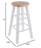 Ergode Wood Element Counter Stool Set - Elegant, Sturdy, Versatile Kitchen Upgrade