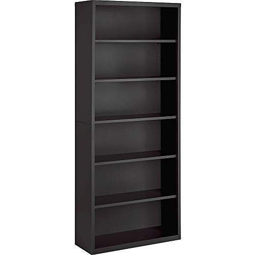 Lorell Fortress Series Charcoal Bookcase, 34.5&quot; X 13&quot; X 82&quot;