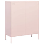 vidaXL Industrial Storage Cabinet - Robust Steel Construction, Pink, 2-Door, 2-Drawer, 40" Height