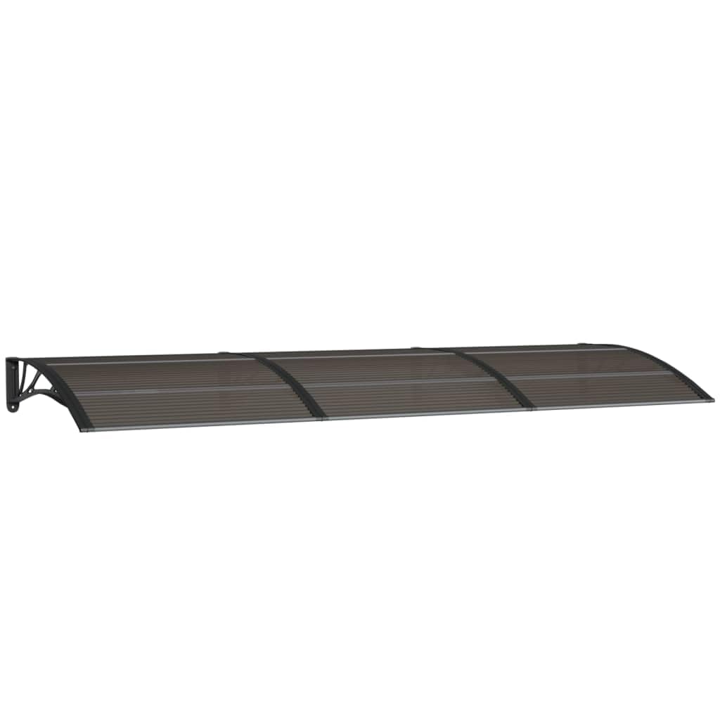 vidaXL Door Canopy, Polycarbonate and Aluminum Construction, Weather-Resistant and Durable, Easy Installation, Size 118.1'x39.4