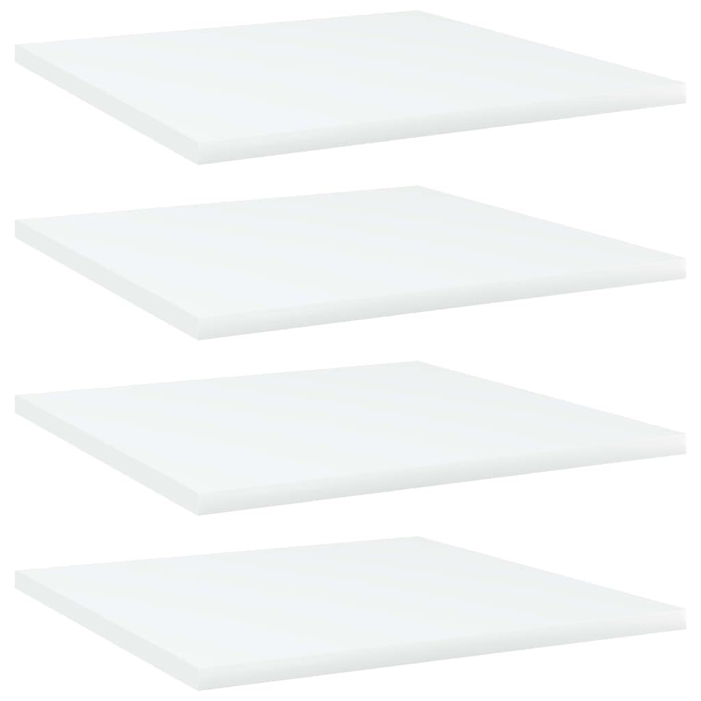 vidaXL Floating Shelf/Wall Mounted Bookshelf Boards - 4 Pcs, White Engineered Wood, 15.7&quot;x15.7&quot;x0.6&quot;
