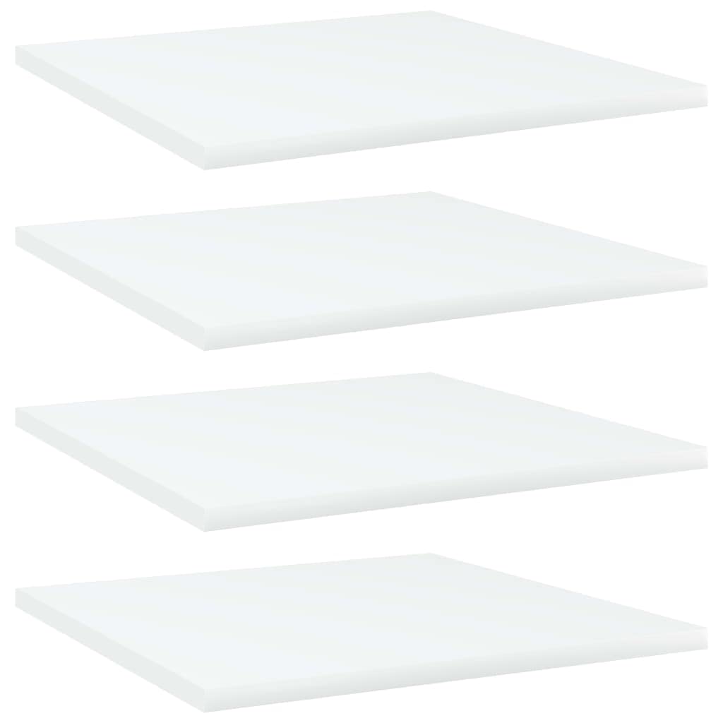 vidaXL Floating Shelf/Wall Mounted Bookshelf Boards - 4 Pcs, White Engineered Wood, 15.7&quot;x15.7&quot;x0.6&quot;