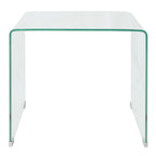 vidaXL Modern Clear Coffee Table - Tempered Safety Glass Table - Compact Furniture Suitable for Living Room or Bedroom - 19.5"x19.7"x17.7"