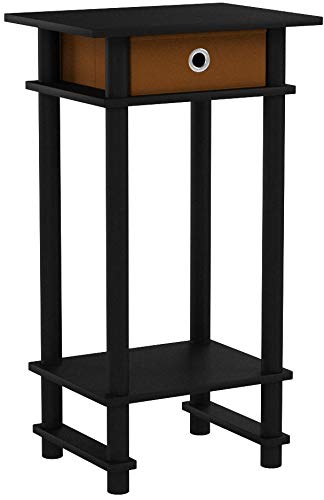 Furinno Turn-N-Tube End Table, 2-Pack, Espresso