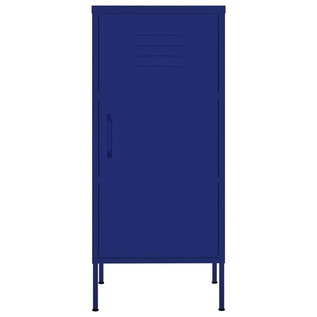 vidaXL Storage Cabinet Navy Blue 16.7"x13.8"x40" Steel