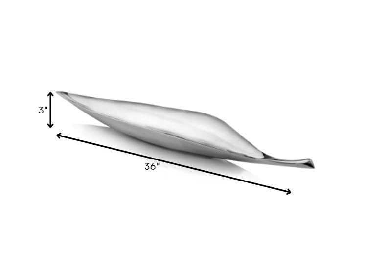 HomeRoots Decor 7.5-inch x 36-inch x 3-inch Buffed Tip, Long Leaf - Tray