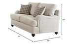 Coaster Home Furnishings Glenn Cushion Back Loveseat Light Grey