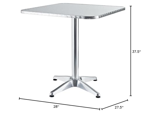 Modern Square Aluminum Indoor/Outdoor Table