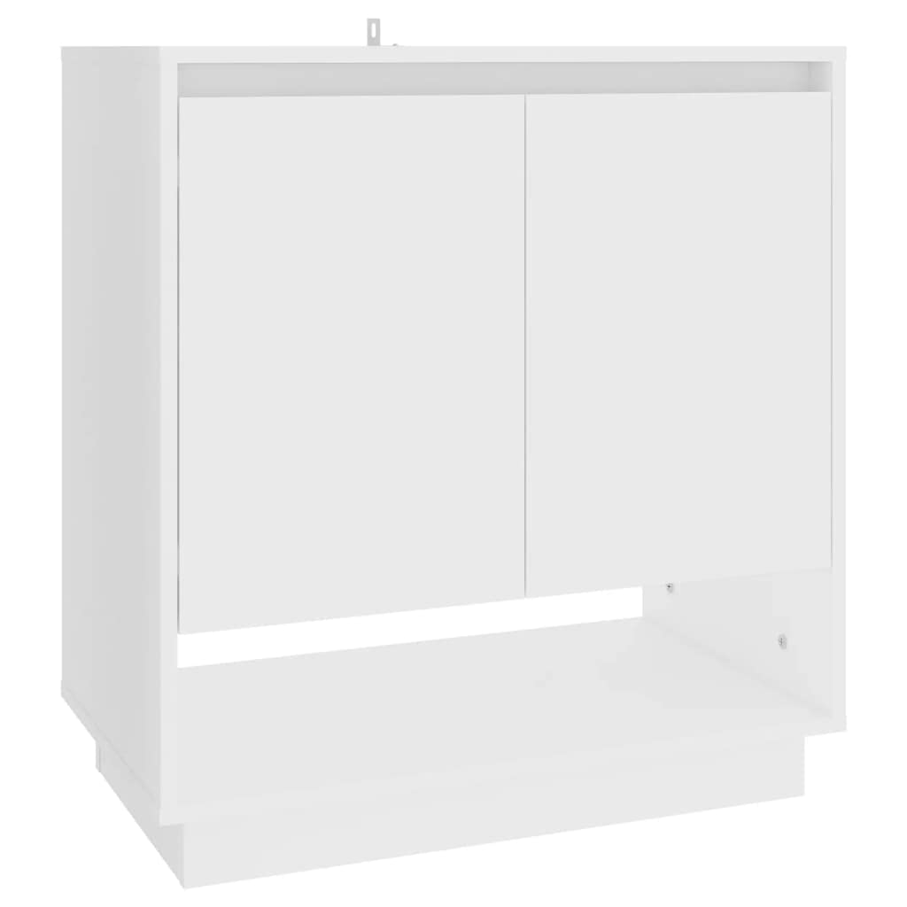 vidaXL Sideboard White 27.6&quot;x16.1&quot;x29.5&quot; Engineered Wood