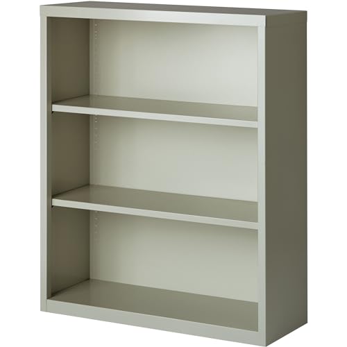 Lorell® Fortress Series Steel Modular Shelving Bookcase, 3-Shelf, 42-1/2&quot;H X 34-1/2&quot;W X 13&quot; D, Light Gray