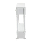 Baxton Studio Calvin Classic and Traditional French Farmhouse White Finished Wood 3-Drawer Entryway Console Table