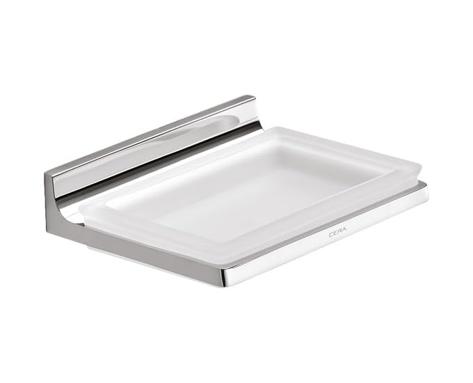 CERA Saber Soap Dish Glass | Brass | Chrome Plating | Chrome Plating | Wall Mount | Chrome | F5012116CH