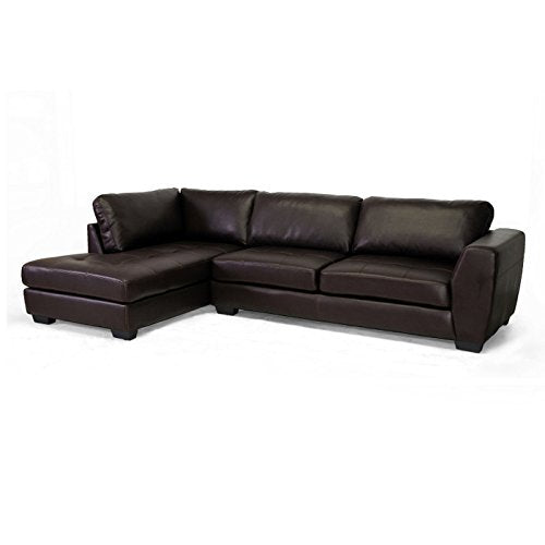 Baxton Studio Orland Bonded Leather Sectional & Chaise-Lounge Sofa Set