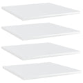 vidaXL Modern High Gloss White Bookshelf Boards 15.7"x15.7"x0.6" – Versatile, Durable, and Easy to Maintain Engineered Wood Panels for Additional Storage