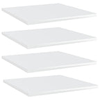 vidaXL Modern High Gloss White Bookshelf Boards 15.7"x15.7"x0.6" – Versatile, Durable, and Easy to Maintain Engineered Wood Panels for Additional Storage